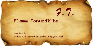 Flamm Tonuzóba névjegykártya